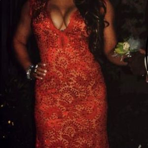 Jovani Red Lace Gown Sz. 4